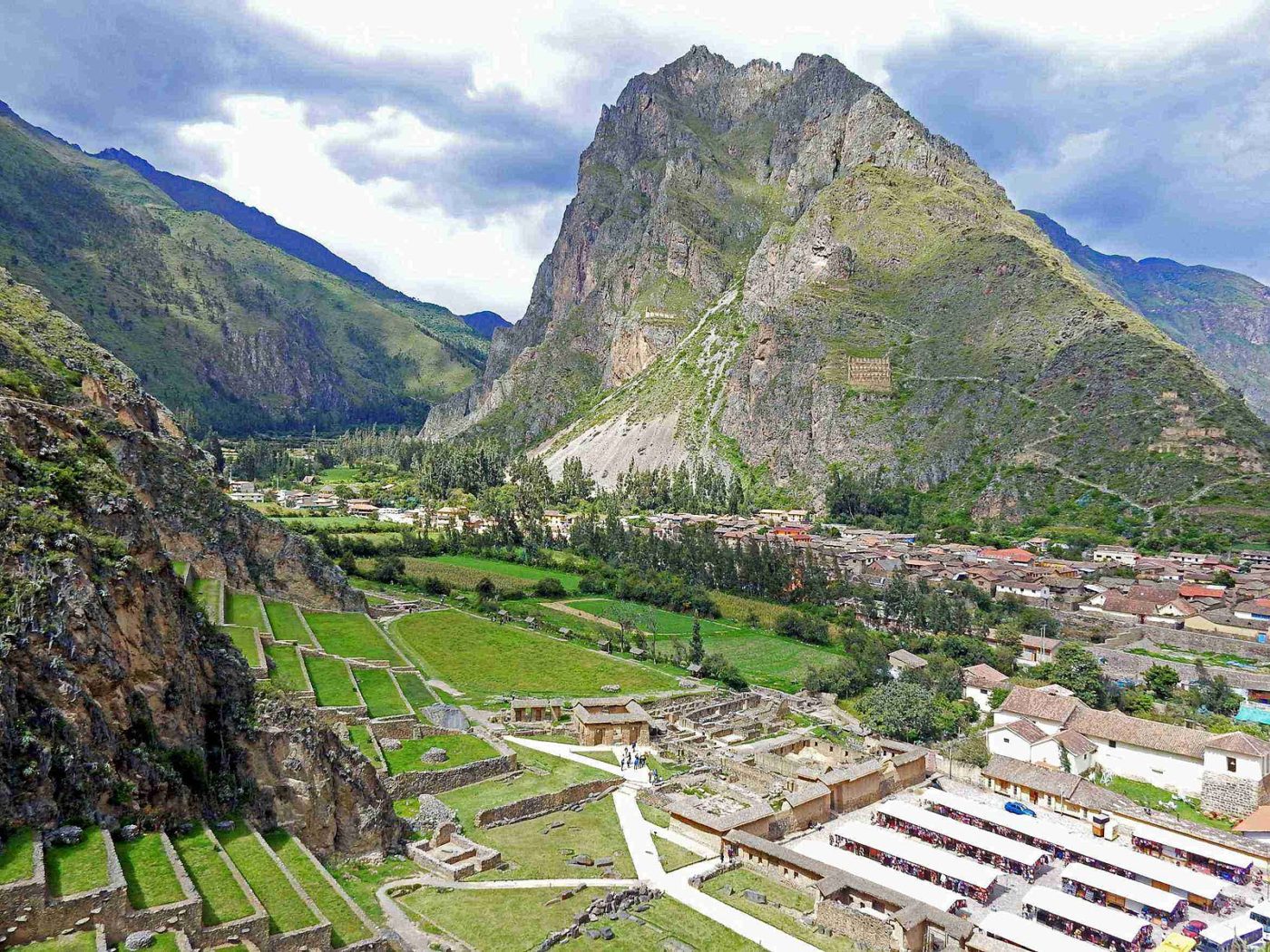 Ollantaytambo in the Sacred Valley in Cusco Peru