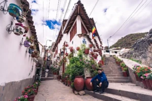 View over the rooftops of Cusco at 3,400 meters above sea level